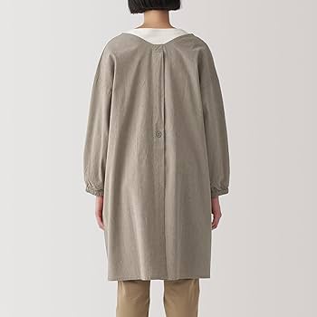 Amazon｜無印良品 着脱しやすい 割烹着 ダークベージュ